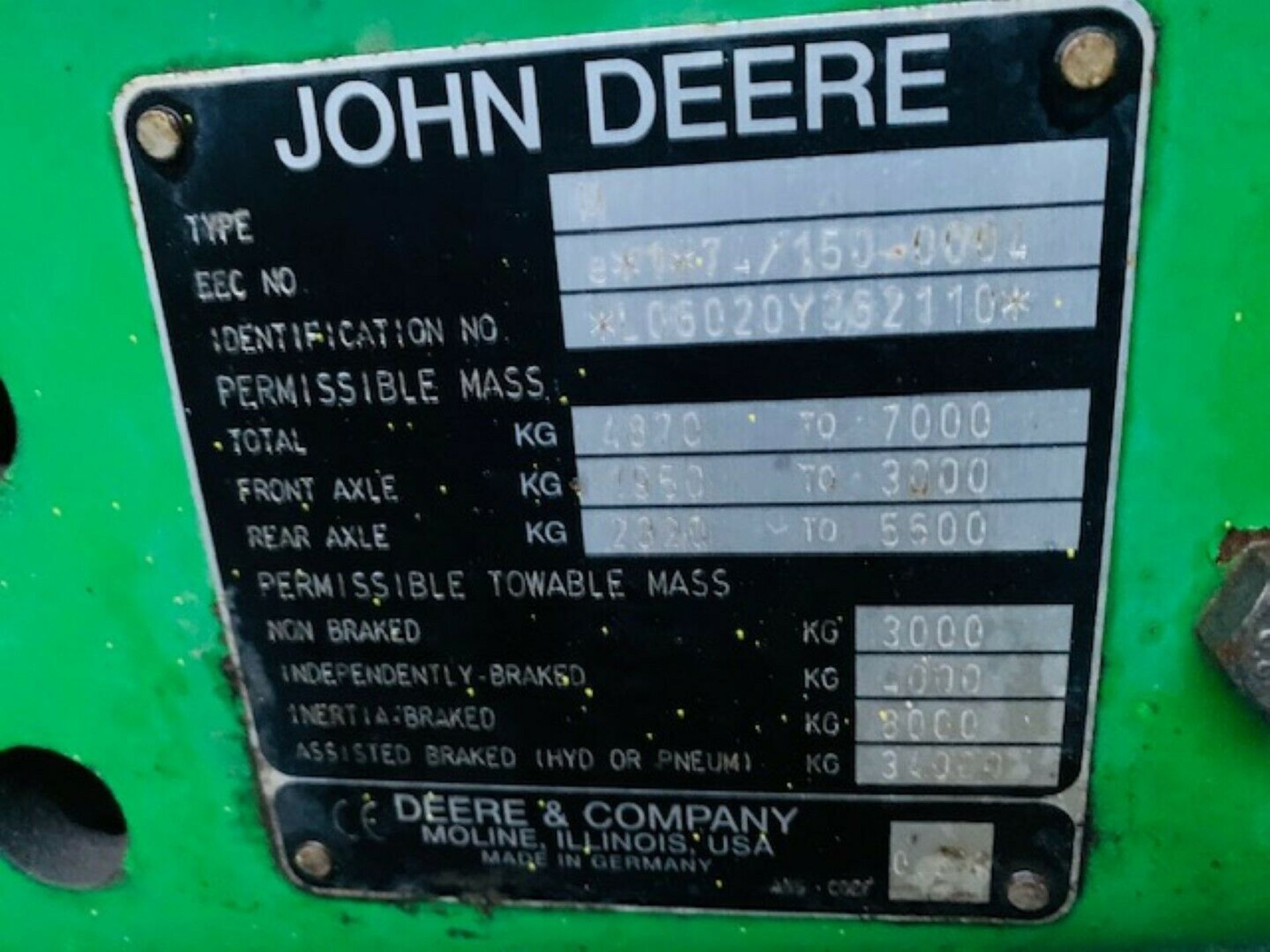 John Deere 3185 Tractor 6020Y - Image 12 of 12