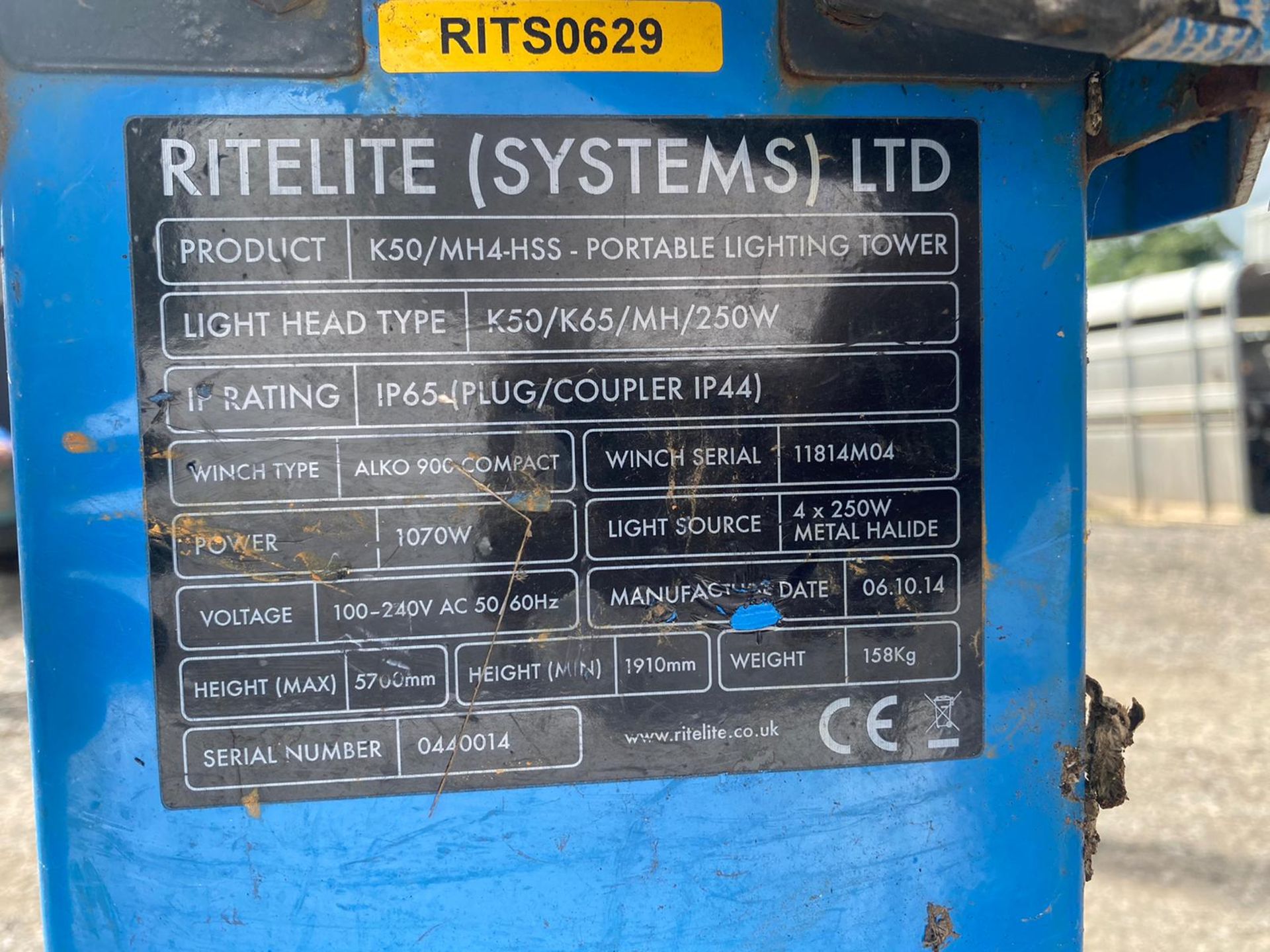 Ritelite K50 lighting tower - Image 4 of 6