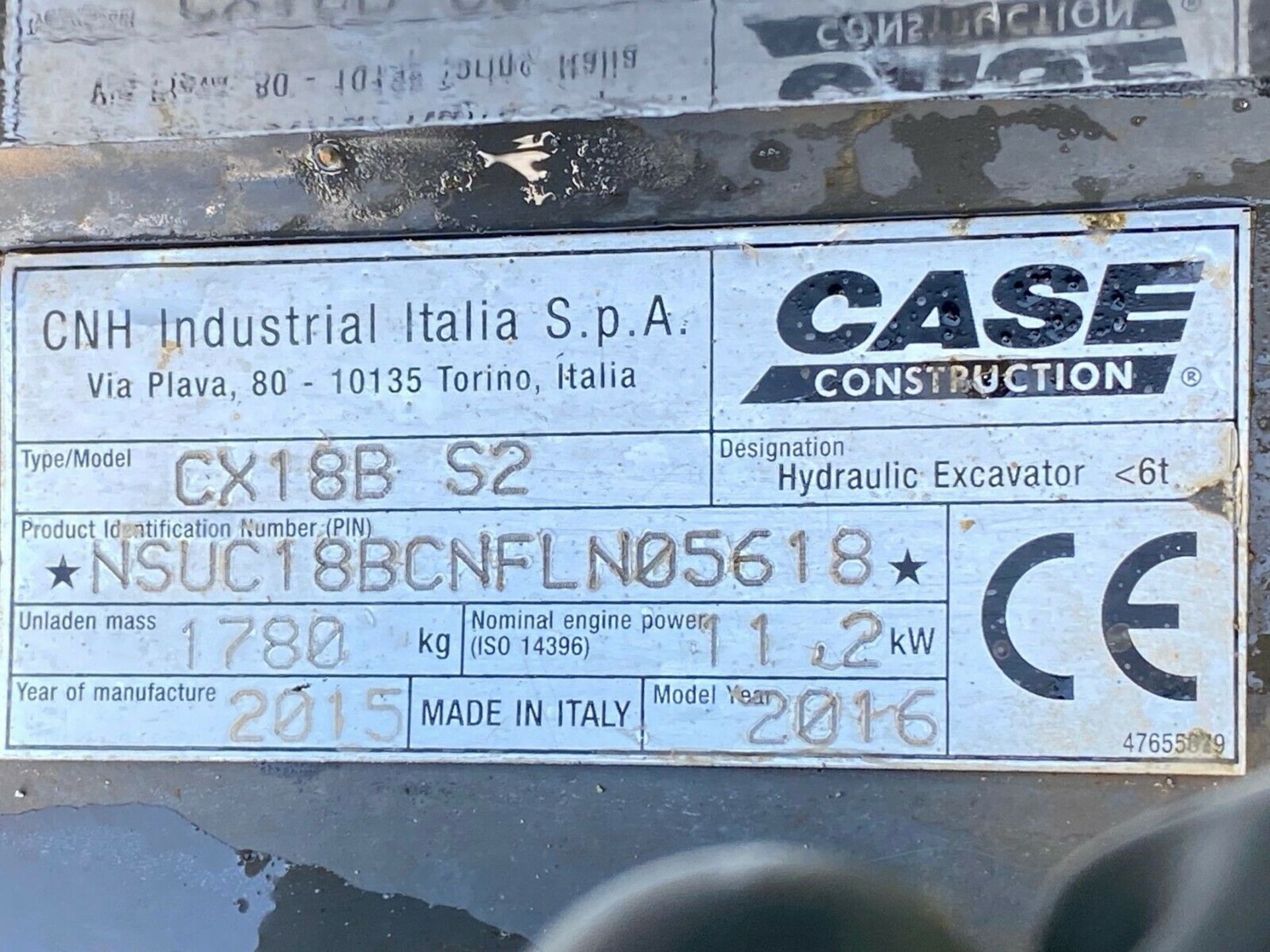 Case CX18B Excavator / Digger (2016) - Image 12 of 12