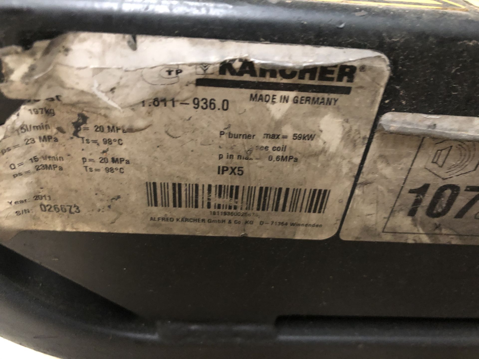 Karcher HDS1000 Steam Cleaner - Image 5 of 5