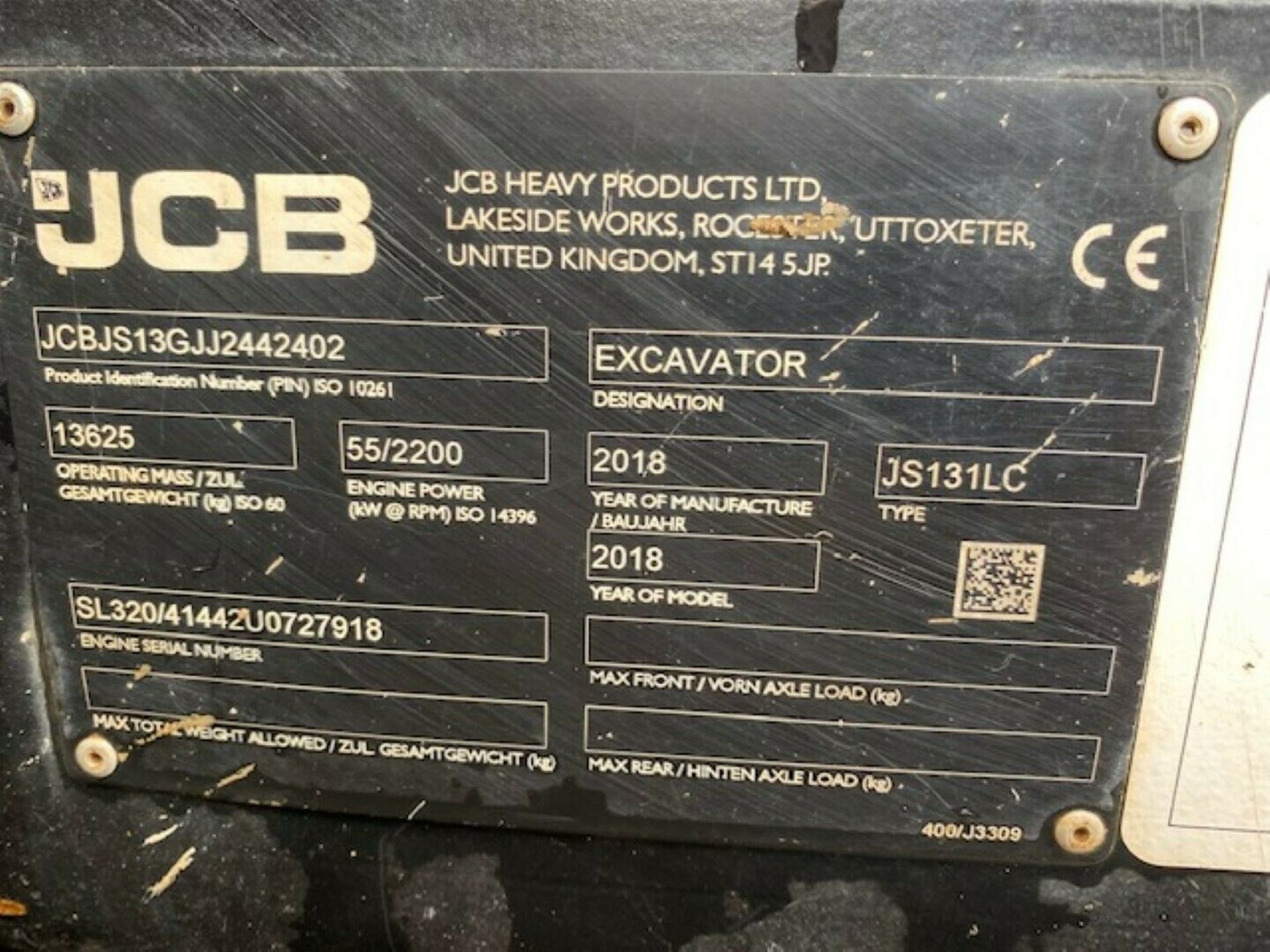 JCB JS131 LC Excavator / Digger (2018) - Image 12 of 12