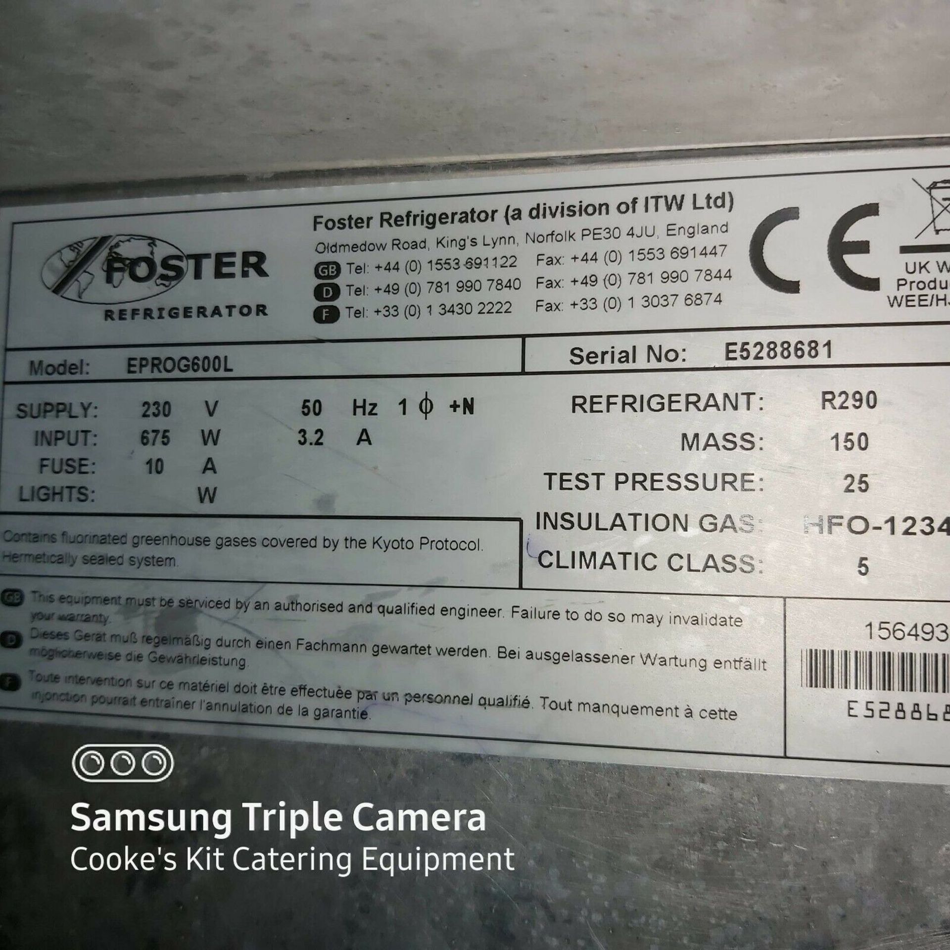 FOSTER EPROG600L Upright Freezer - Image 4 of 4