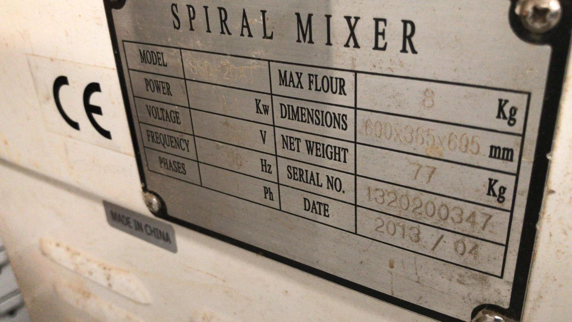 Small Spiral Dough Mixer - Image 4 of 4