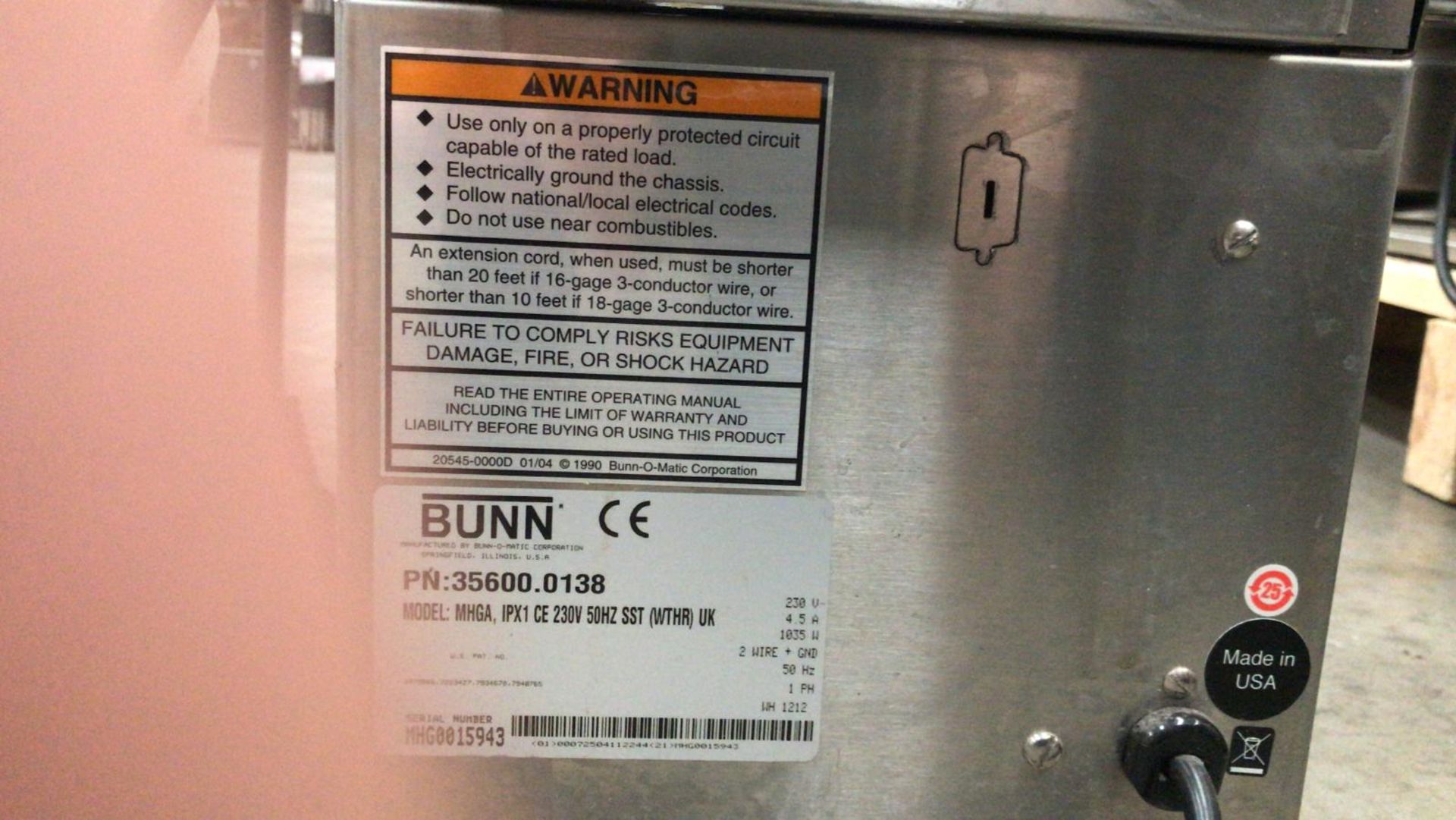 BUNN Commercial Filter Coffee Machine - Image 4 of 4