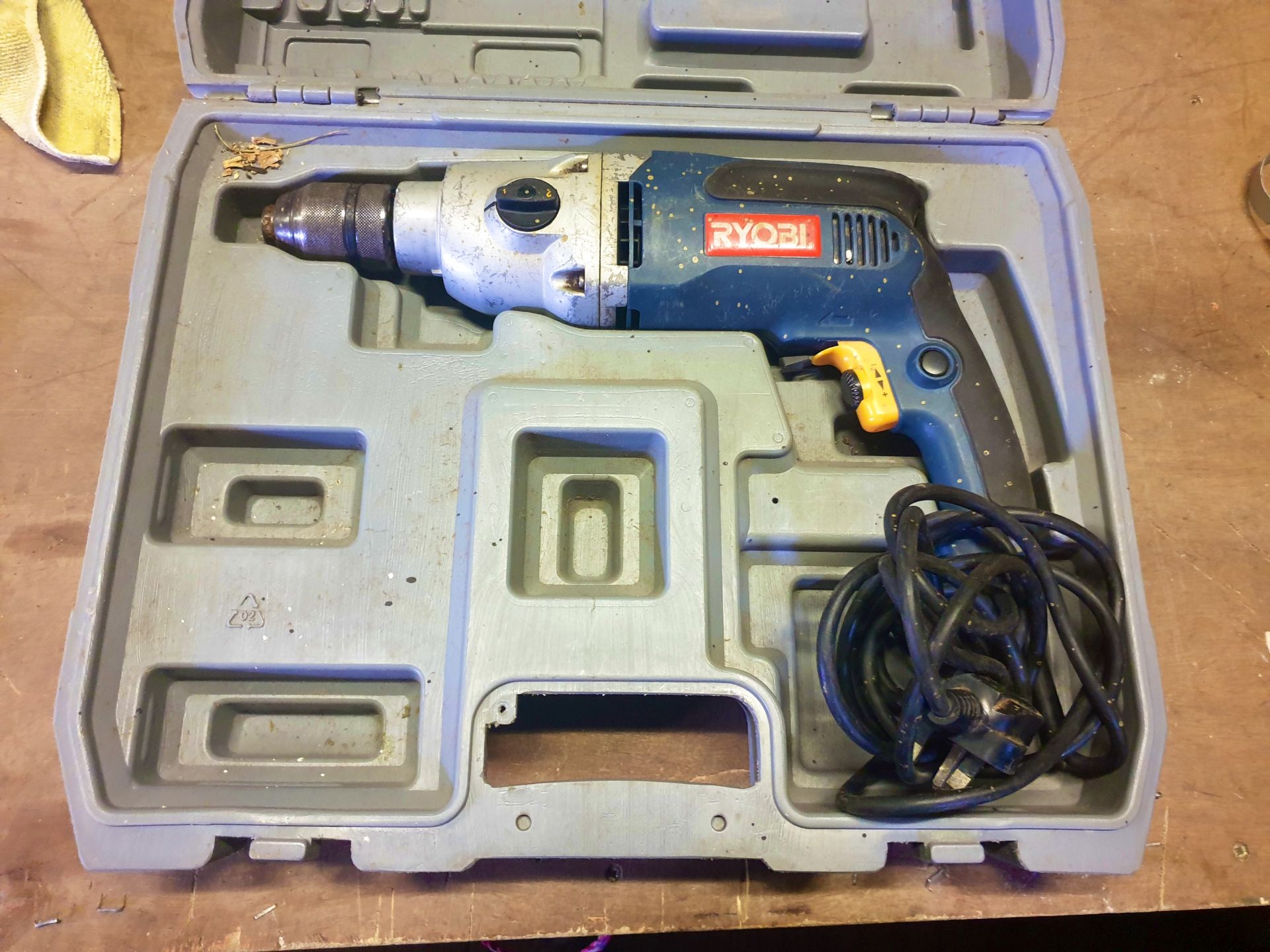 Ryobi Hammer drill in case