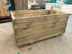 1 individual wooden planter with rope handles - ideal for raised vegetable growing