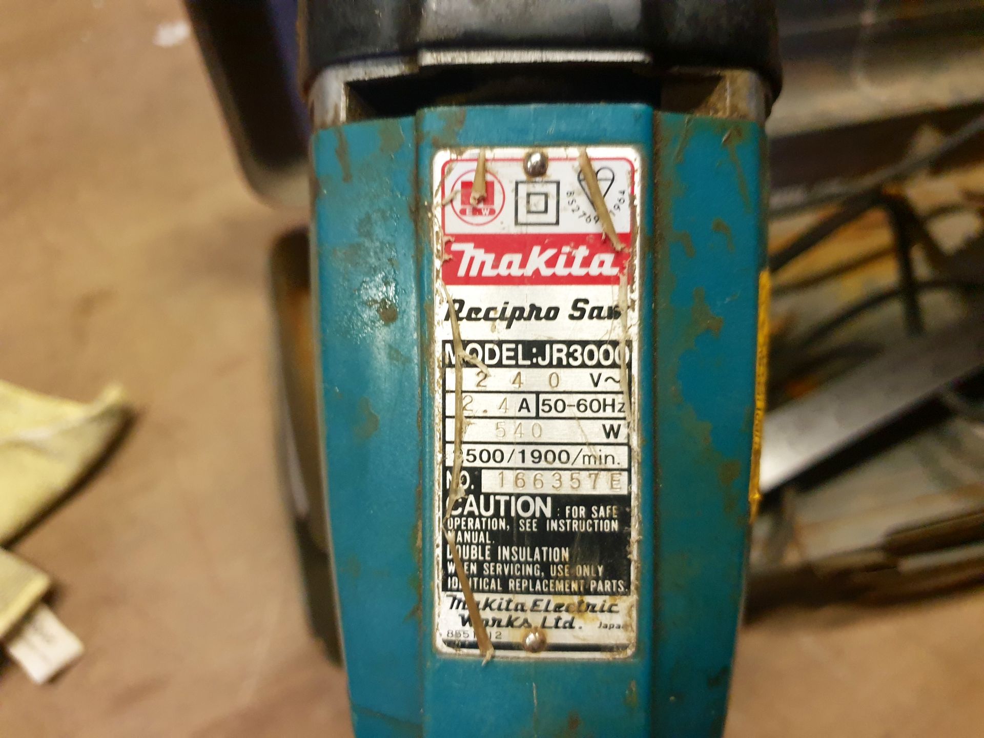 Makita Reciprocating Saw - JR3000 240V 540W - Used - with blades - Image 3 of 3