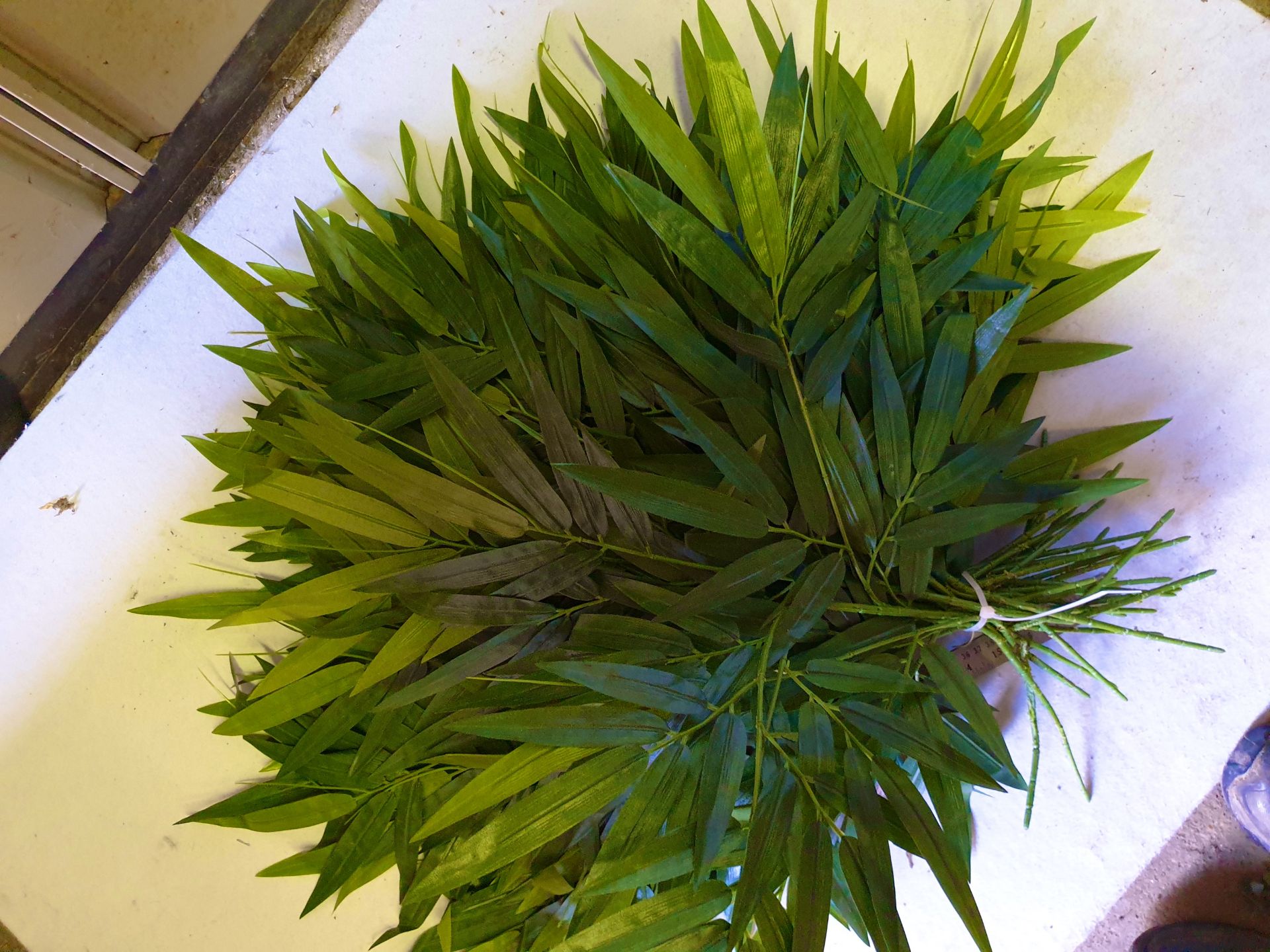90 Large Artificial Bamboo Spray (green stem)