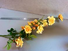 12 x Artificial Yellow Rose spray