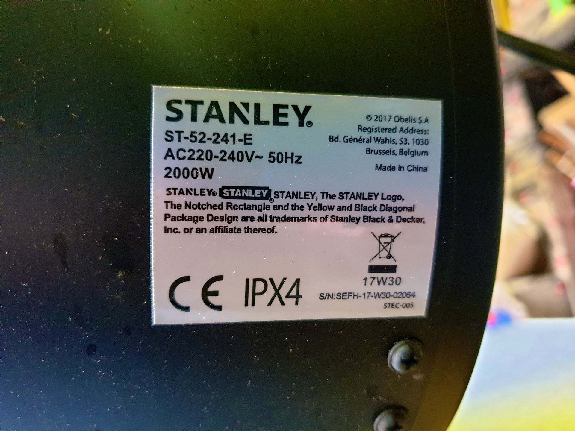 STANLEY ST-52-241-E FREESTANDING SPACE HEATER 2000W - Image 3 of 3