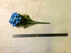 10 x Artificial For-get-me-knot Bush - Blue - used but in very good condition