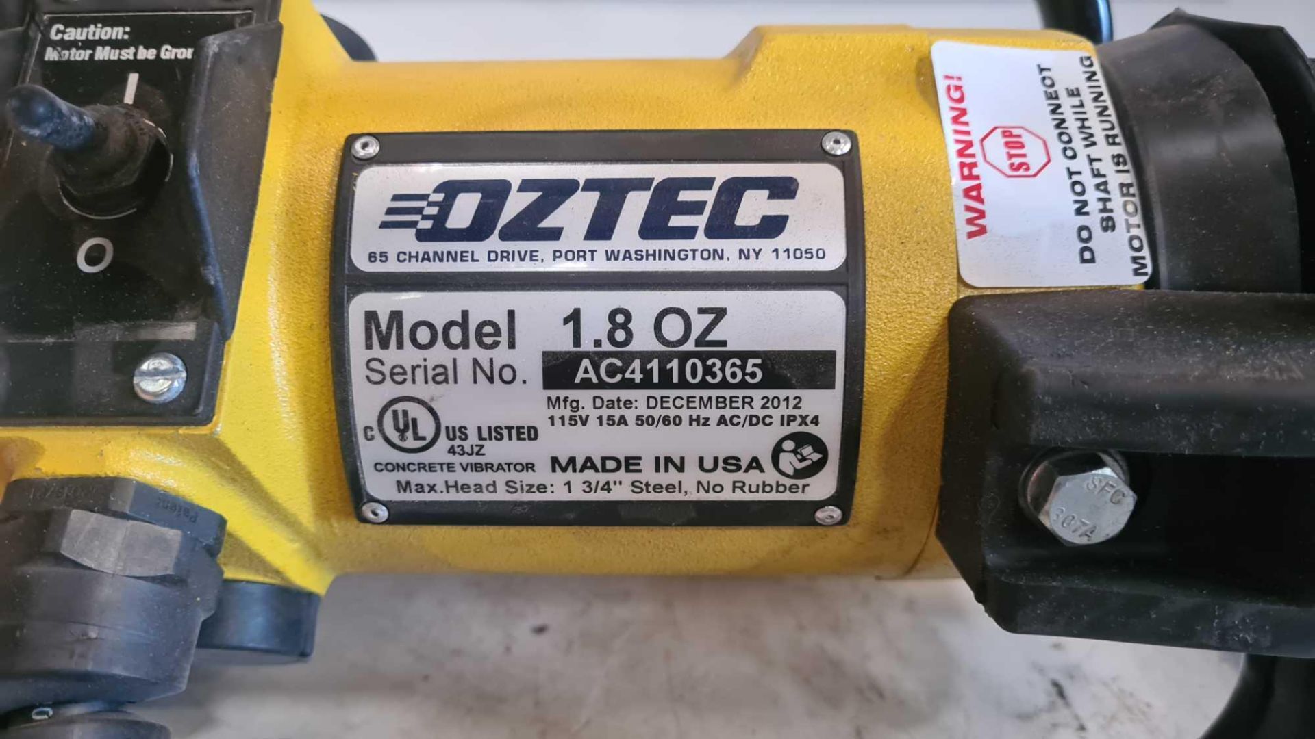 Oztec concrete poker drive unit - Image 3 of 3