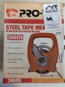 Protech steel tape measure 30m