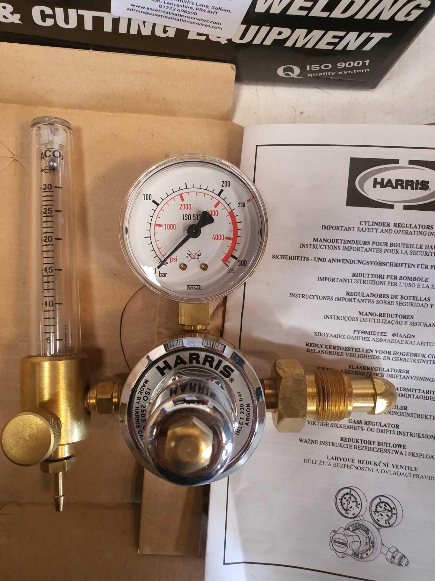 Harris gas cylinder regulator - Image 3 of 3