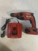 Hilti te 2 a22 rotary hammer drill with charger