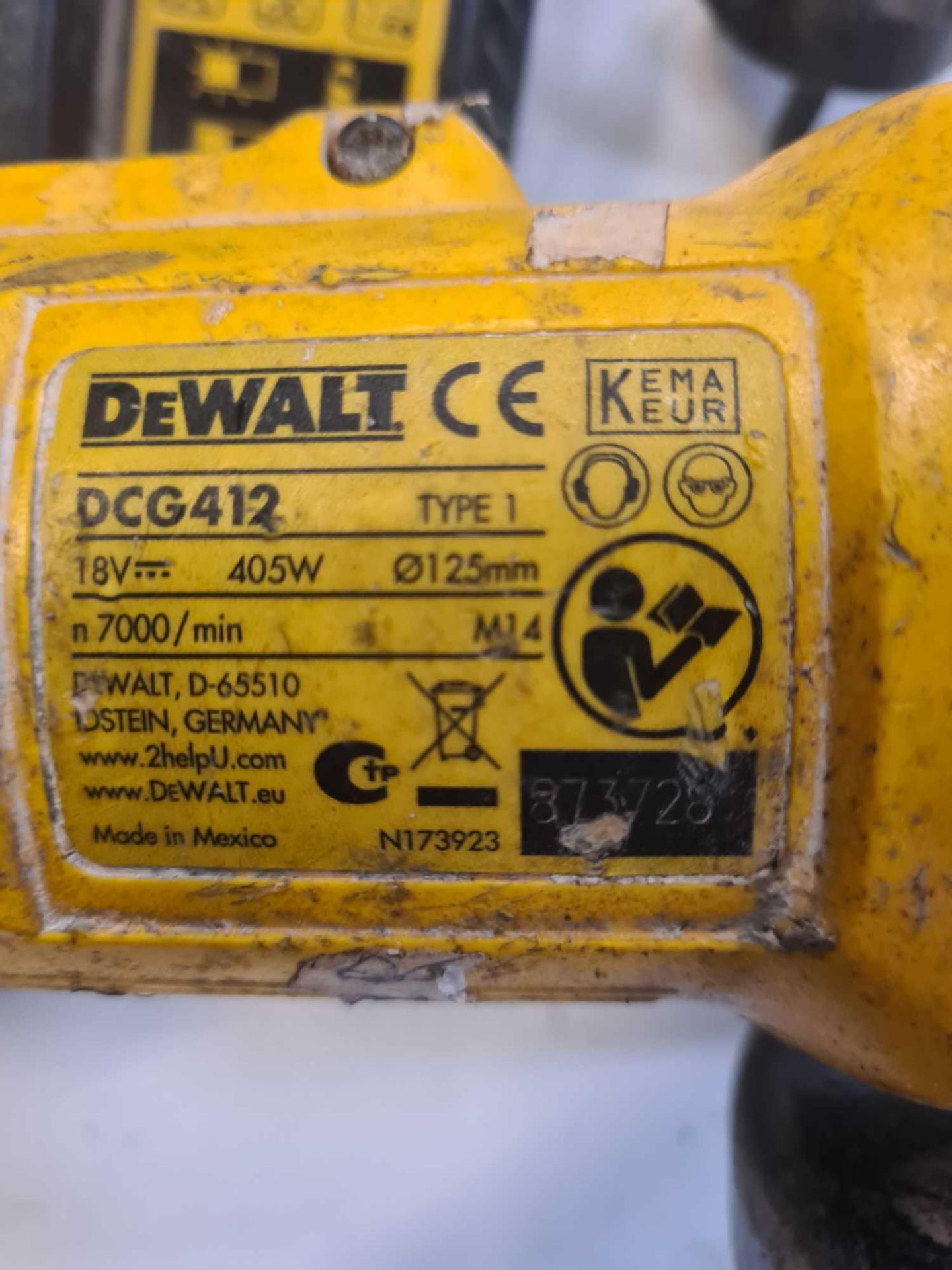 Dewalt DCG412 18V grinder - Image 2 of 2