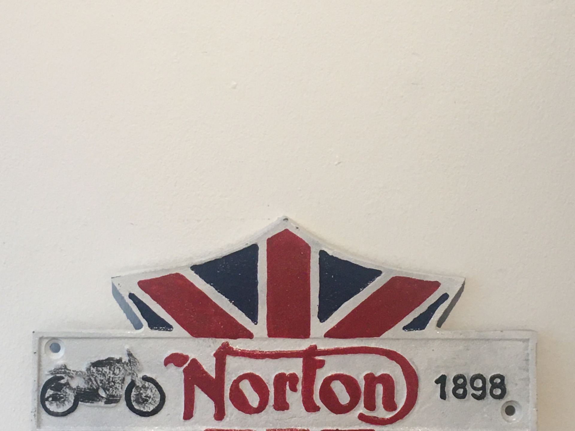 Norton Motorcycles 1898 Cast Iron Sign - Image 2 of 5
