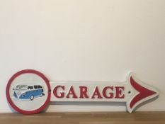 Volkswagen Cast Iron Garage Arrow Sign
