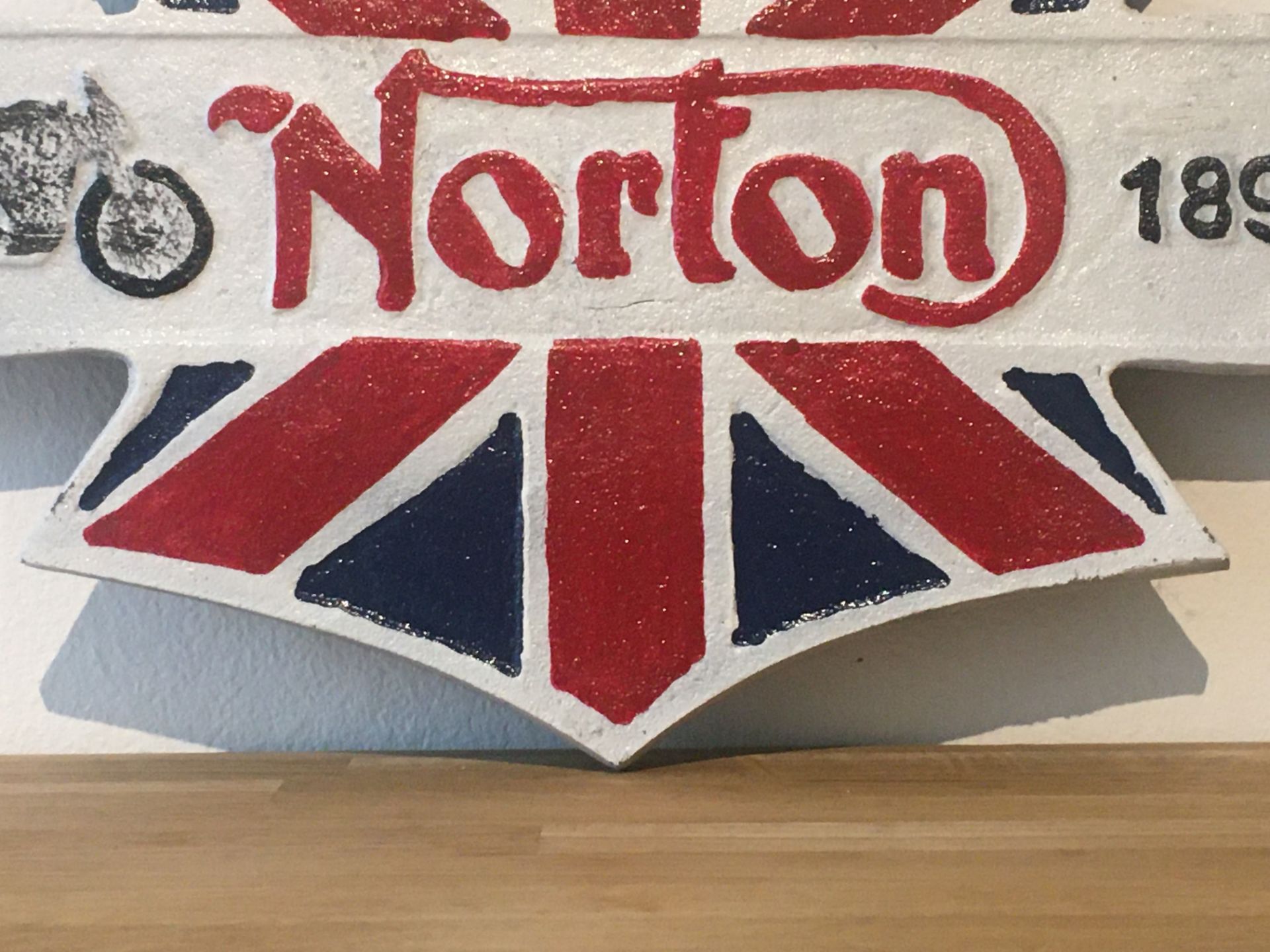 Norton Motorcycles 1898 Cast Iron Sign - Image 5 of 5