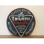 Triumph Motorcycles Cast Iron Sign