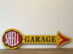 Shell Oil Cast Iron Garage Arrow Sign