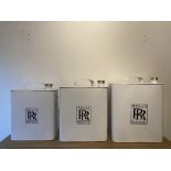Set Of 3 Rolls Royce Oil Cans