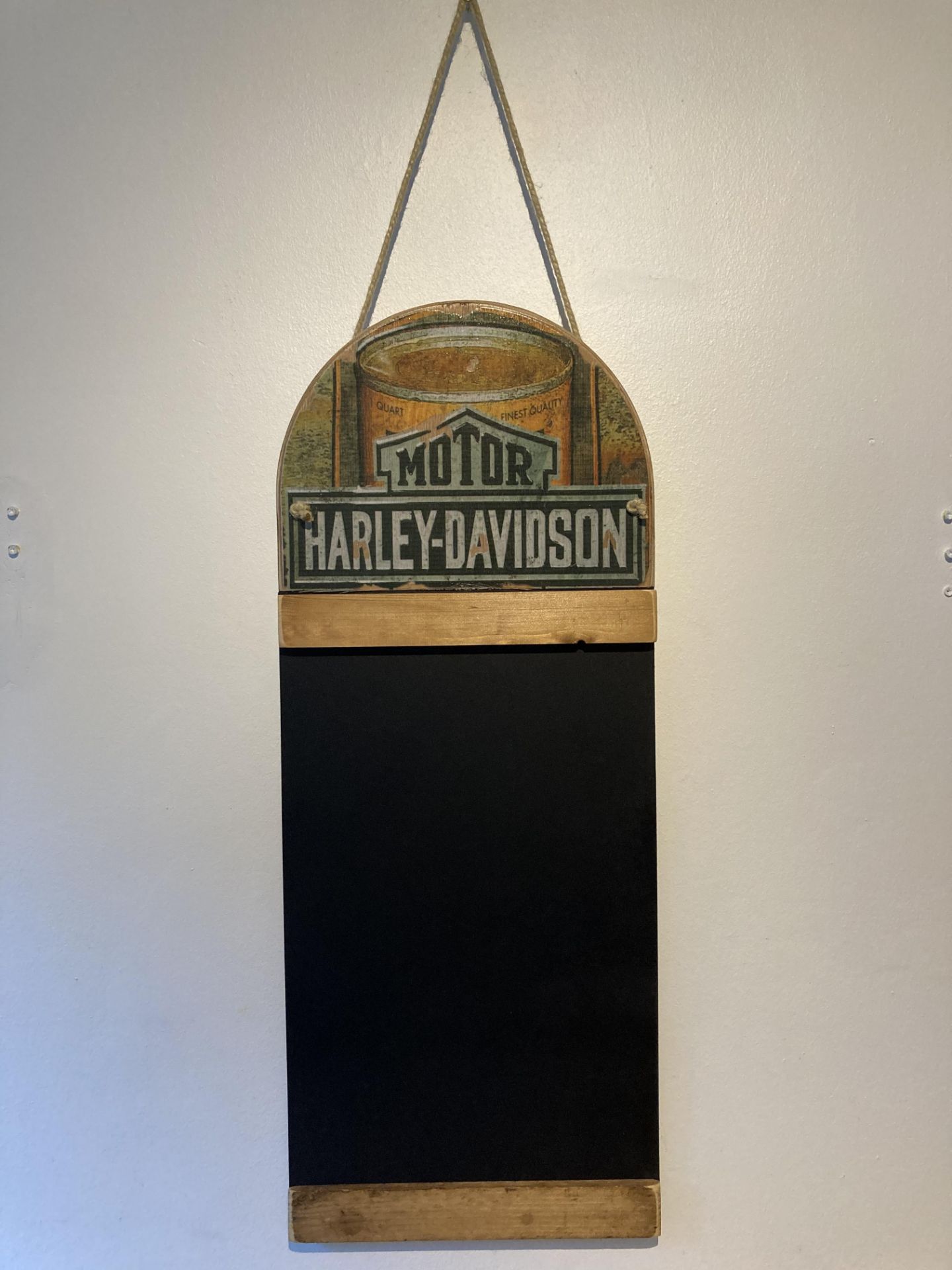 Harley Davidson Motorcycle Blackboard