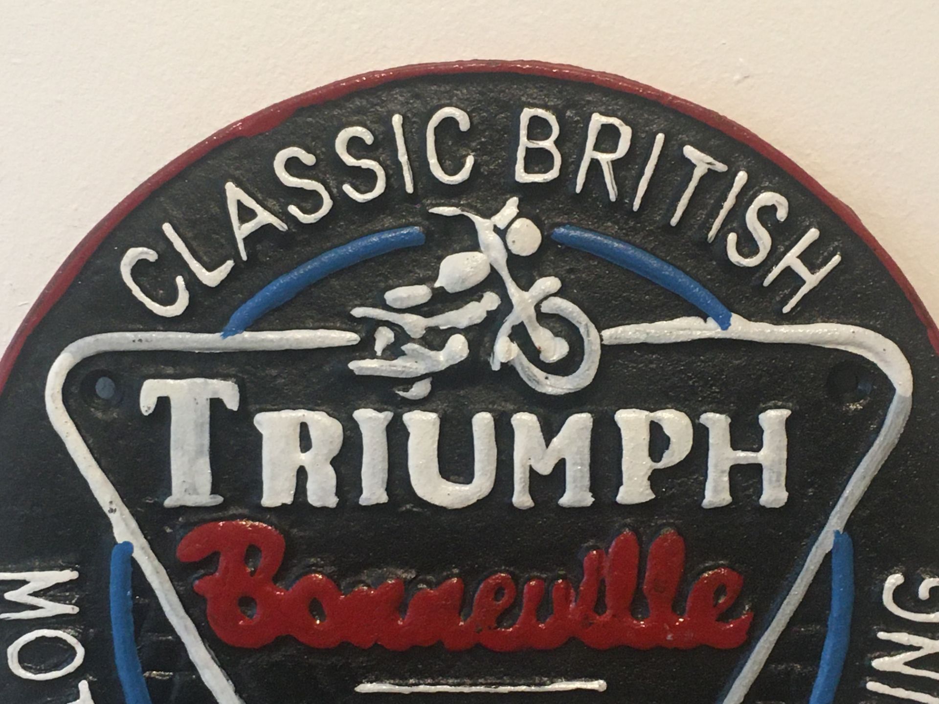 Triumph Motorcycles Cast Iron Sign - Image 2 of 4