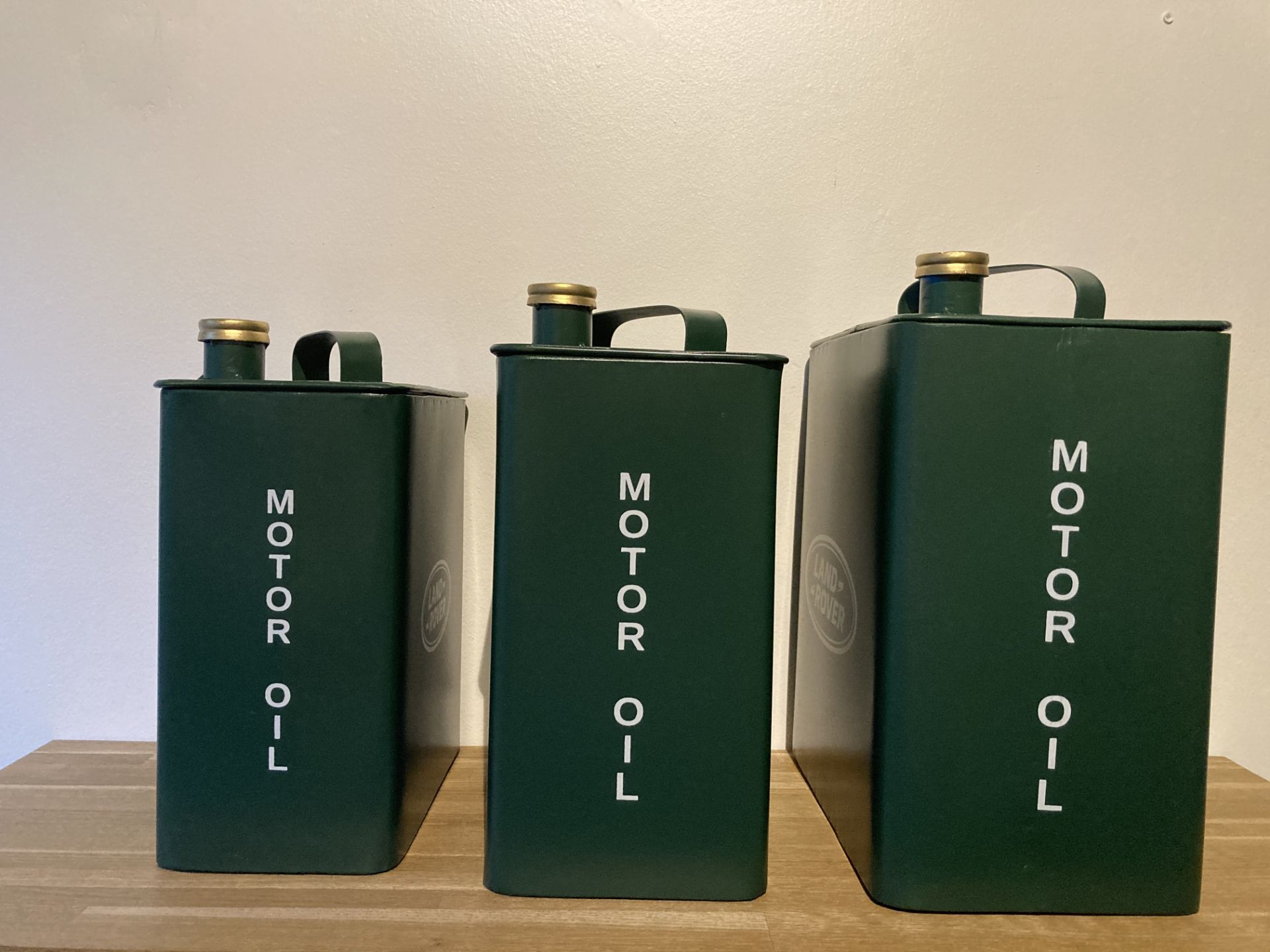 Set Of 3 Land Rover Oil Cans - Image 2 of 14