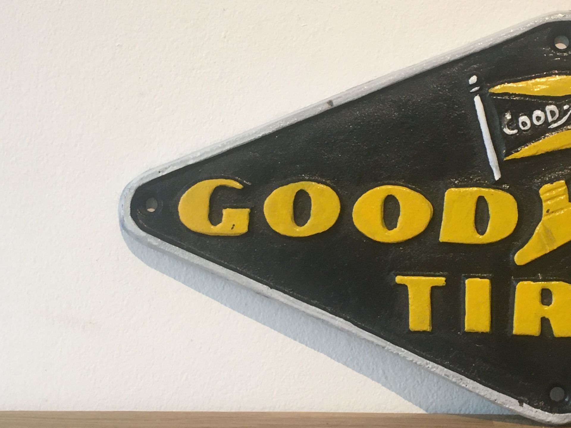 Good Year Tyres Cast Iron Sign - Image 3 of 4