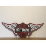 Harley Davidson Motorcycles Cast Iron Wing Sign