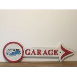 Volkswagen Cast Iron Garage Arrow Sign