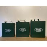 Set Of 3 Land Rover Oil Cans