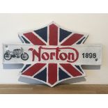 Norton Motorcycles 1898 Cast Iron Sign