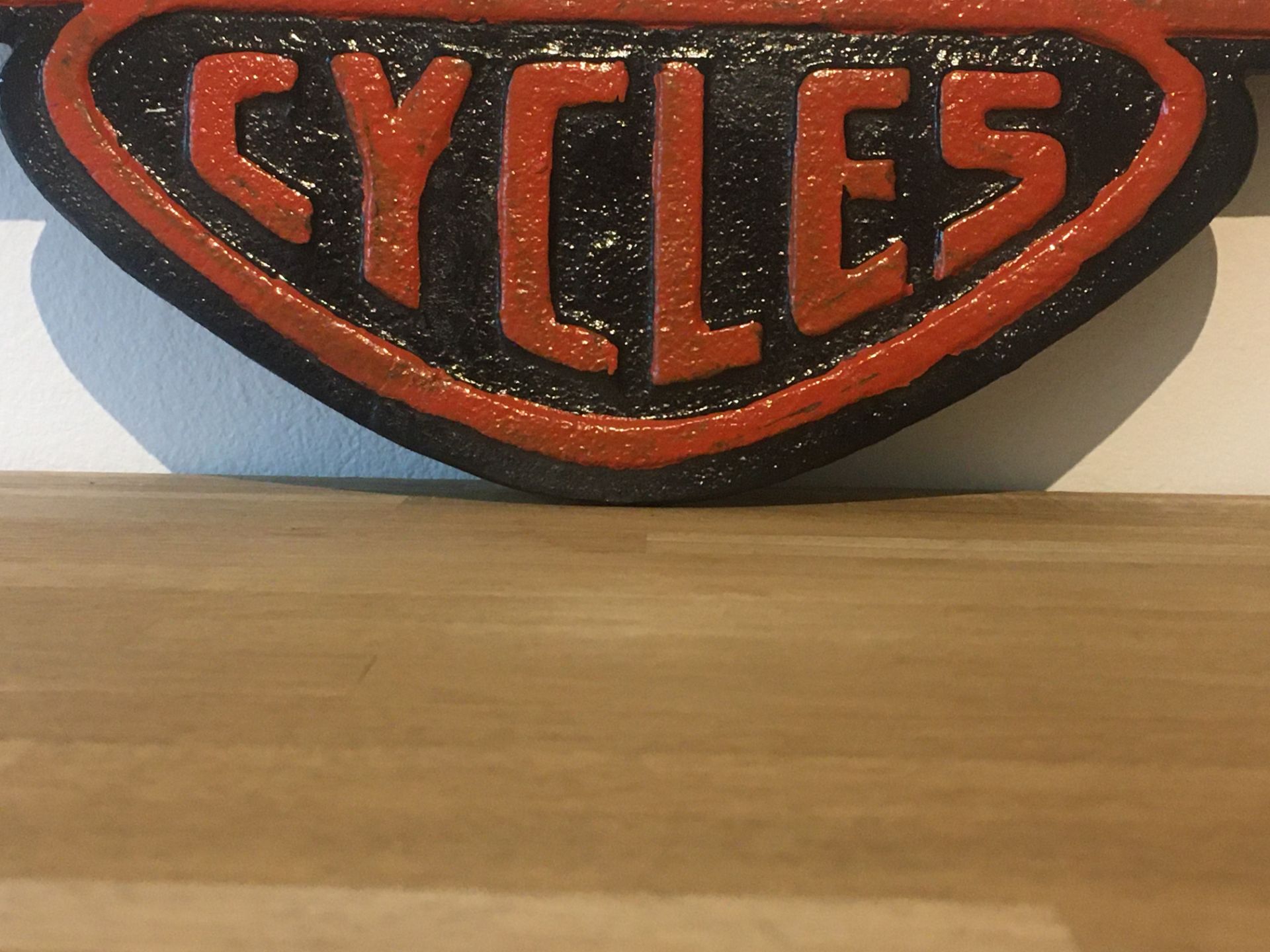 Harley Davidson Motorcycles Cast Iron Sign - Image 3 of 3