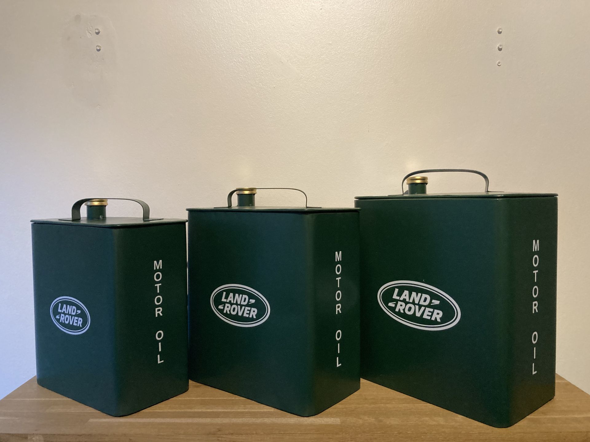 Set Of 3 Land Rover Oil Cans - Image 3 of 14