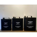 Set Of 3 Bentley Oil Cans