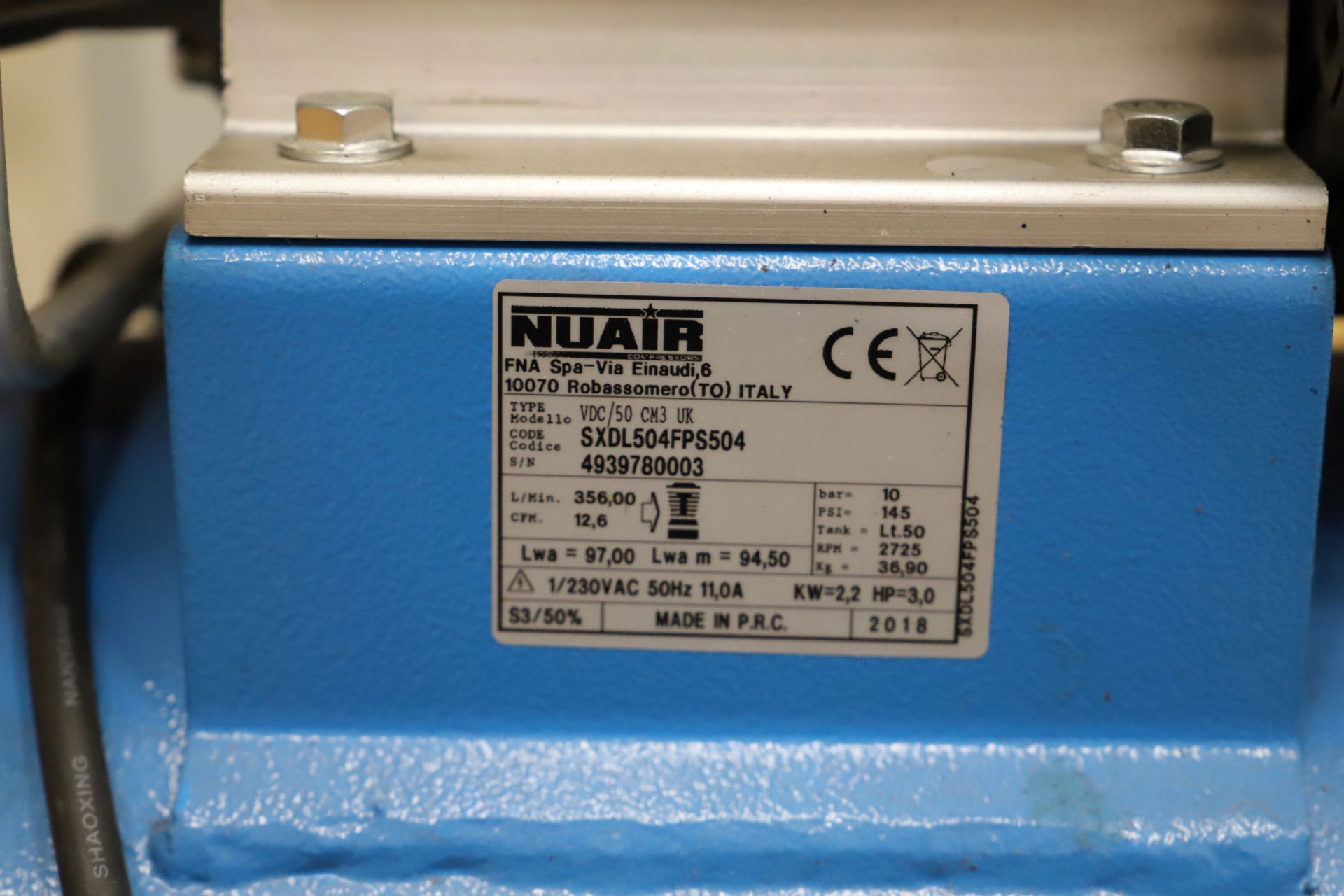 1 x NUAIR LT.50 Air Compressor - Image 2 of 2