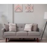 Light Grey Fabric Sofa 3 Seater