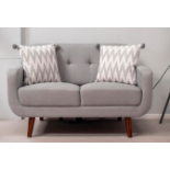 Dark Grey Fabric Sofa 2 Seater