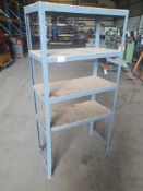 Metal shelving/ h,71" w,18" l,36"