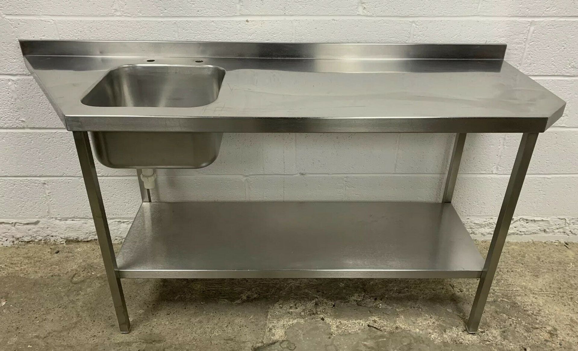 Stainless Steel Single Bowl Sink & Prep Table - Image 6 of 6