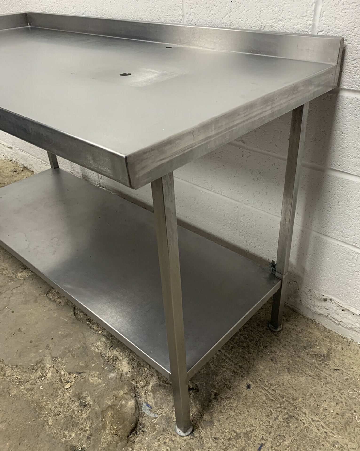 Stainless Steel Prep Table with Corner Upstand - Bild 2 aus 5