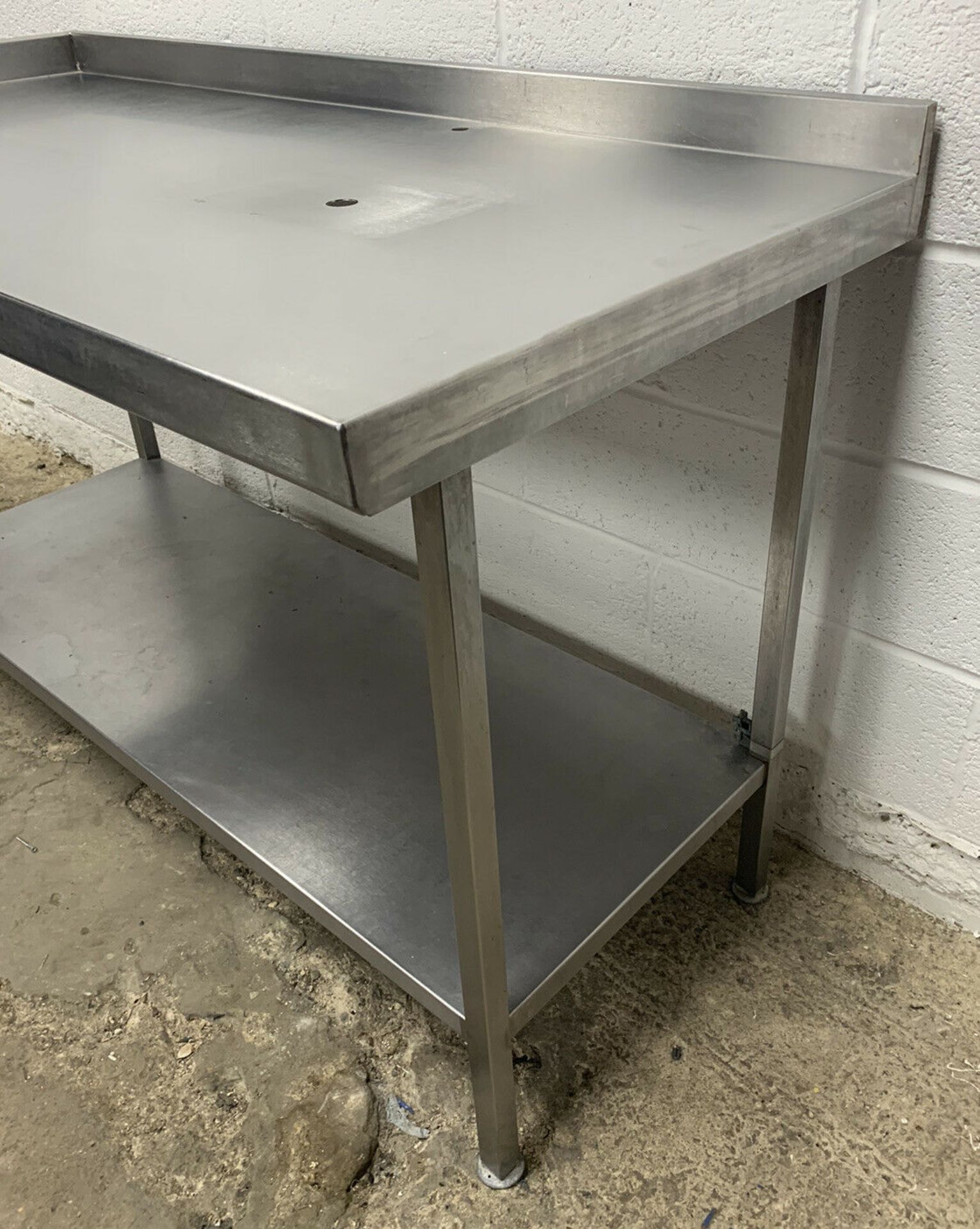 Stainless Steel Prep Table with Corner Upstand - Image 2 of 5