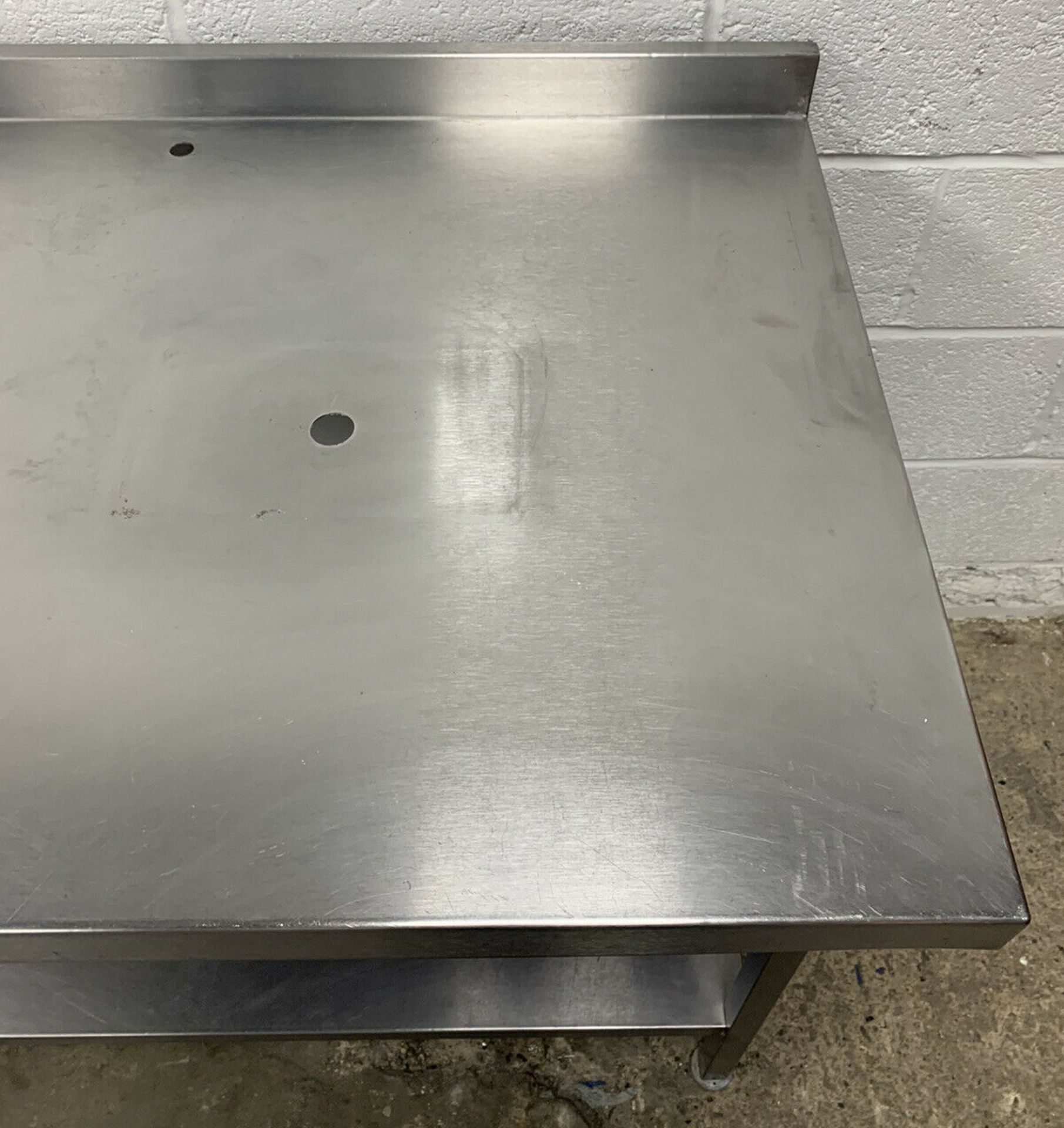 Stainless Steel Prep Table with Corner Upstand - Image 4 of 5