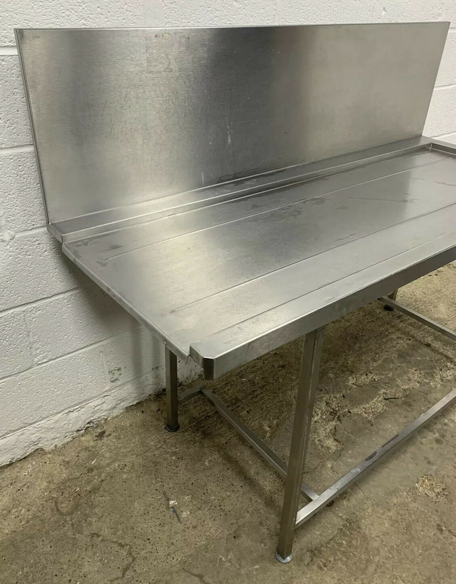 Stainless Steel Dishwasher Outlet / Exit Table with High Upstand - Image 3 of 3