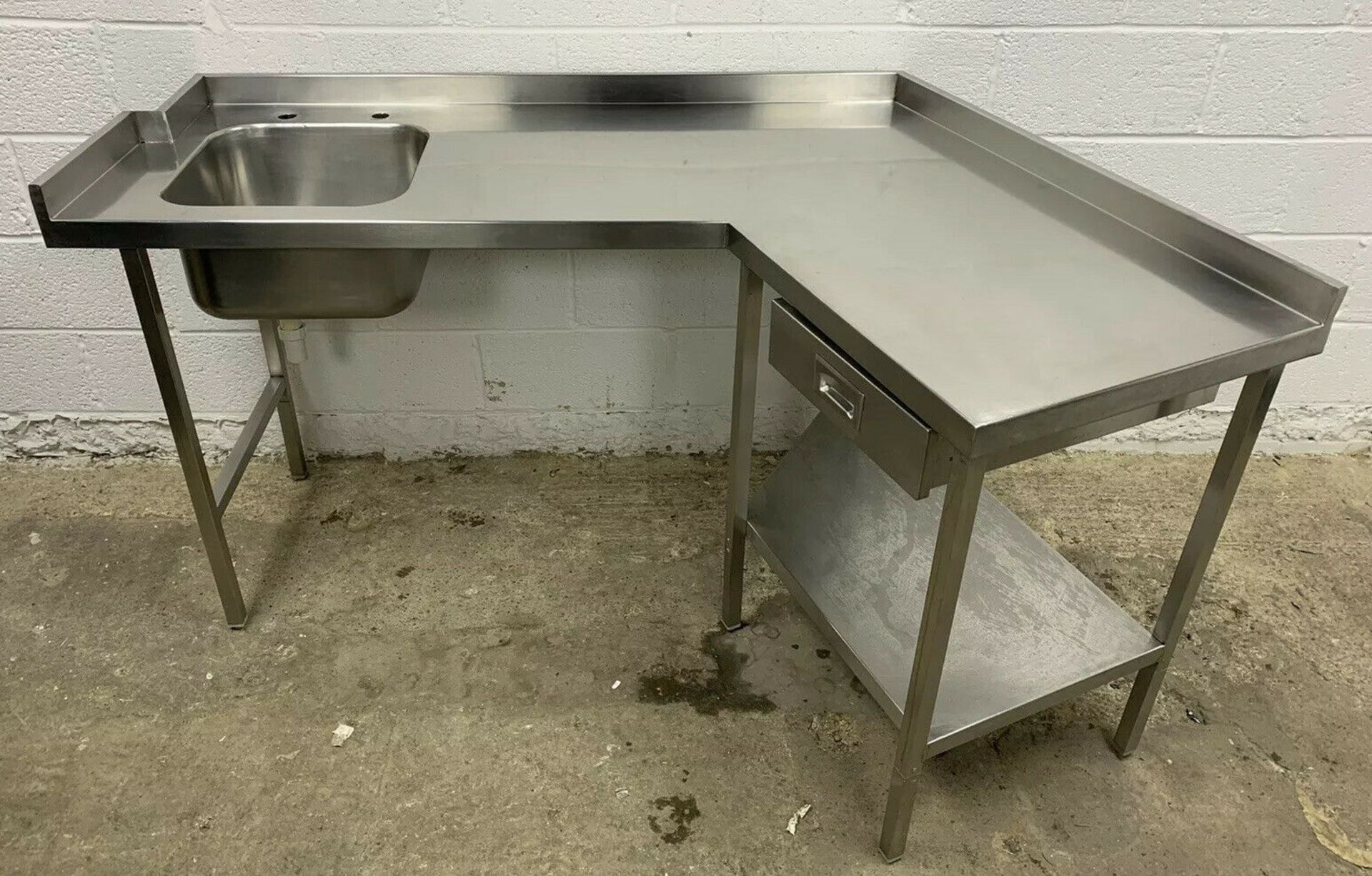 Stainless Steel Single Bowl Sink & Prep Table