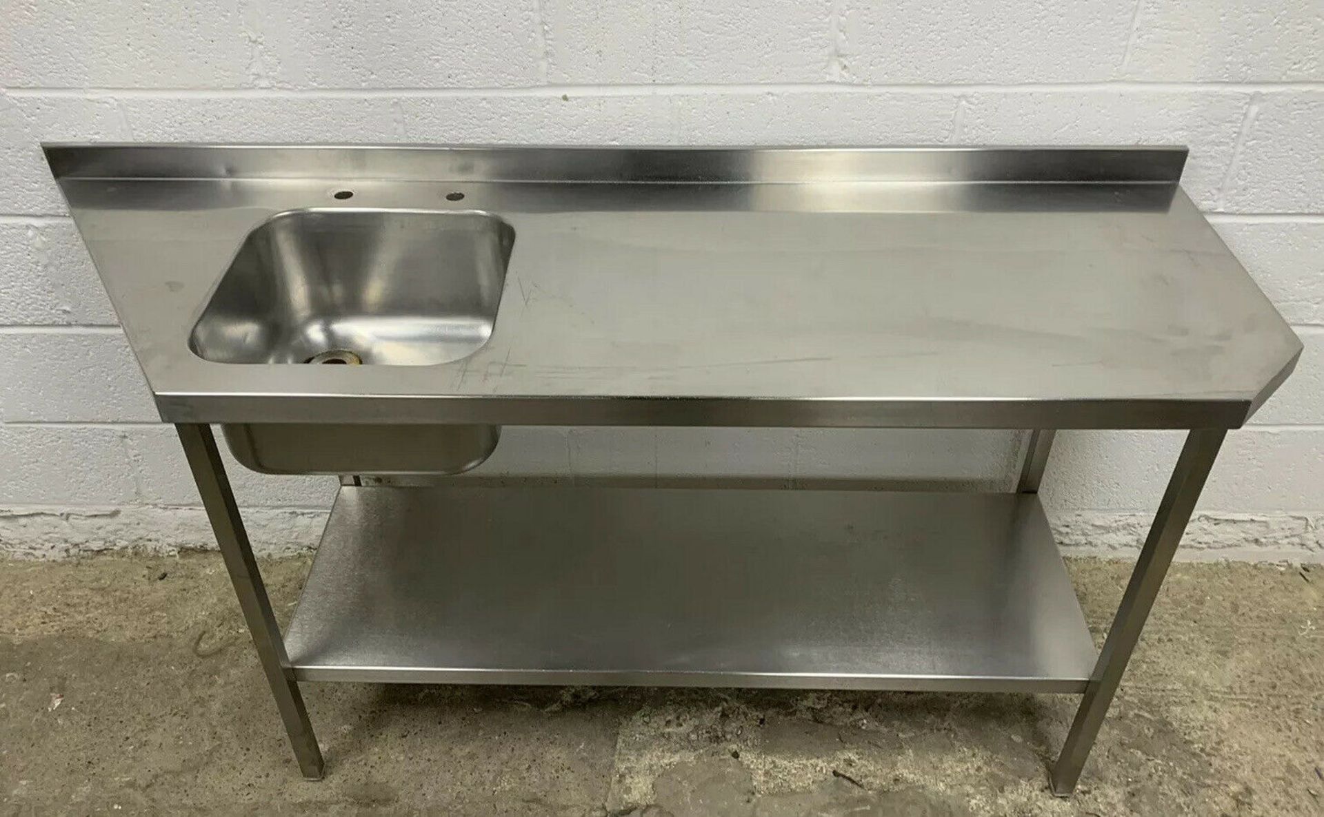 Stainless Steel Single Bowl Sink & Prep Table