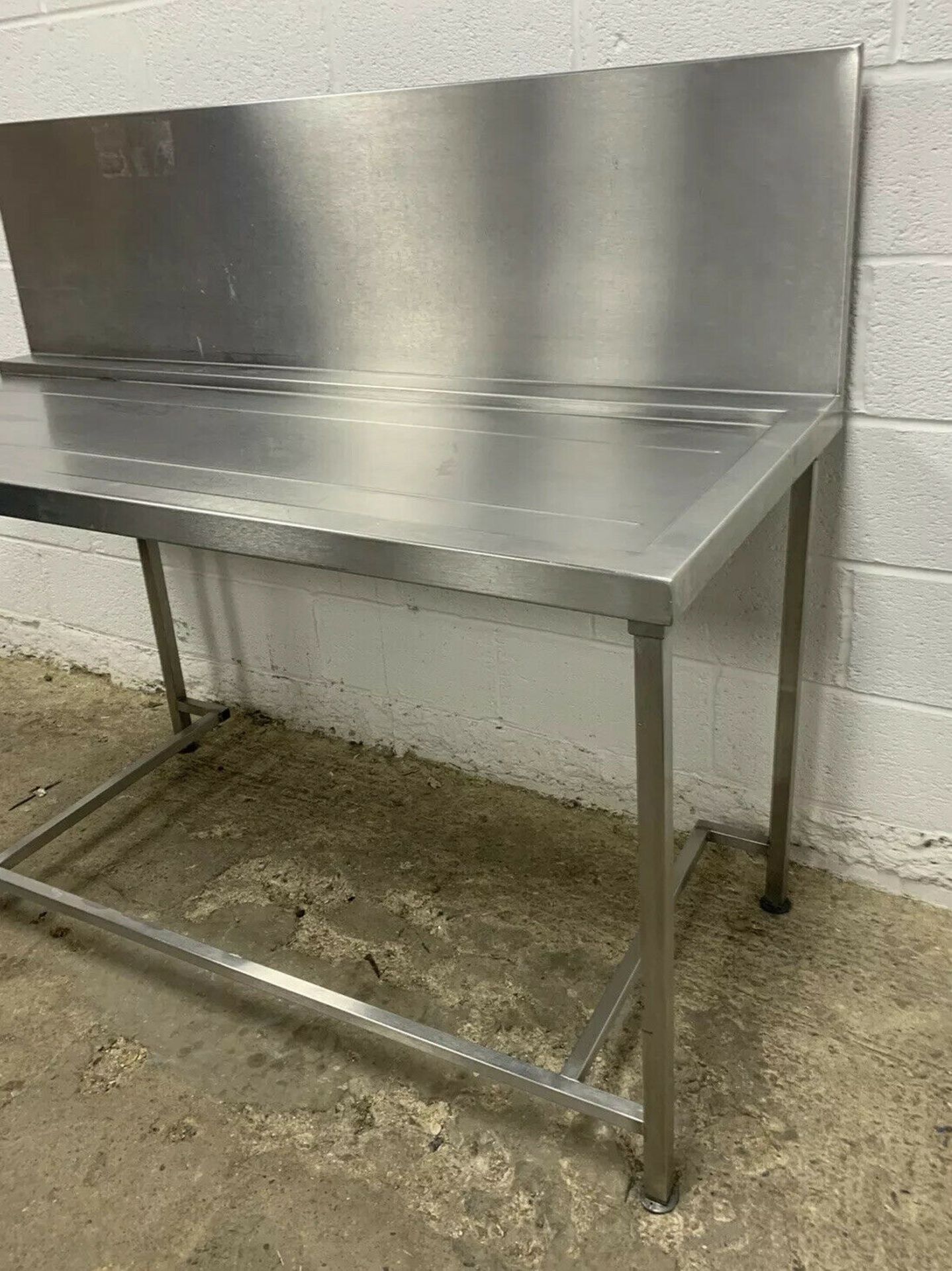 Stainless Steel Dishwasher Outlet / Exit Table with High Upstand - Image 2 of 3