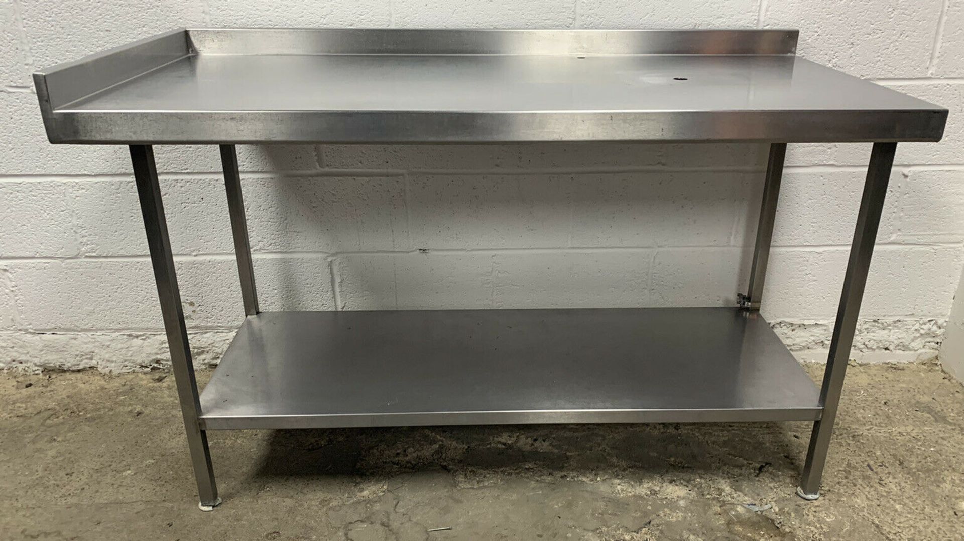 Stainless Steel Prep Table with Corner Upstand - Bild 5 aus 5